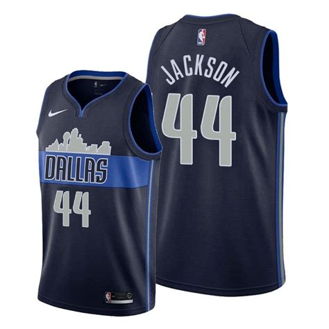 Men Justin Jackson Dallas Mavericks #44 Mavericks Navy Statement Jersey ...