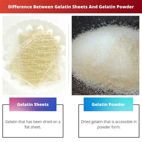 Gelatin Sheets vs Gelatin Powder: Difference and Comparison