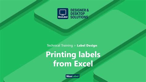Printing labels from Excel - YouTube