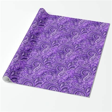 Classic Purple Paisley Wrapping Paper | Zazzle.com