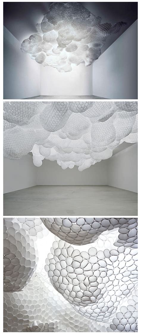 TARA DONOVAN - Styrofoam Cups | Sculpture installation, Cloud ceiling, Architecture model