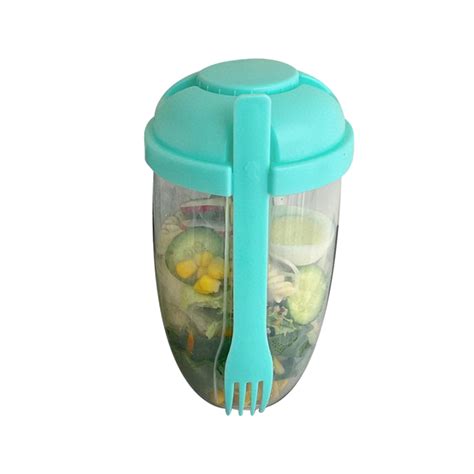 Sunjoy Tech Fresh Salad Container Serving Cup with Fork, Food Storage Bonus Recipes, Use This ...