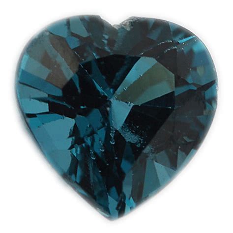 Loose Heart Shape Blue Zircon CZ Gemstone Cubic Zirconia December Birthstone | Findings Outlet