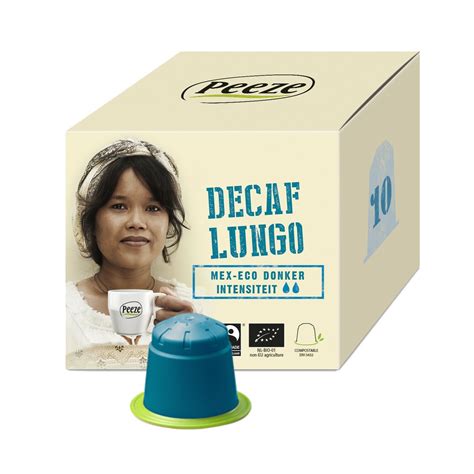 Decaf cafeïne vrije koffiecups voor lungo – 100% biobased en Nespresso® compatible ...