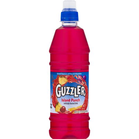 Guzzler Fruit Drink, Island Punch (20 oz) - Instacart