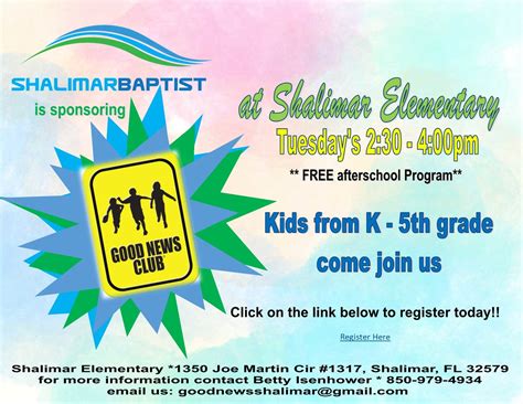 Good News Club — Shalimar Baptist Church