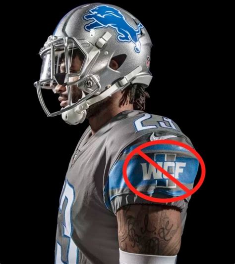 Petition Get the Detroit Lions to remove the WCF from their jerseys