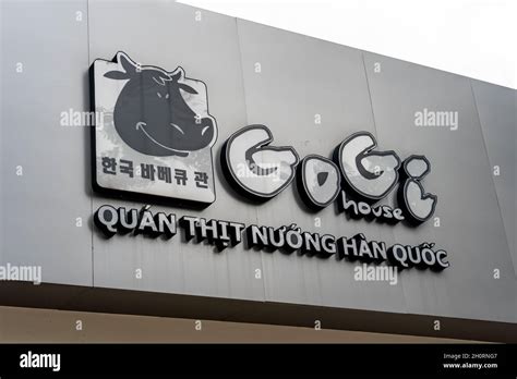 Saigon, Vietnam - 7 October 2021: Logo of Korean style barbecue restaurant Gogi House Stock ...