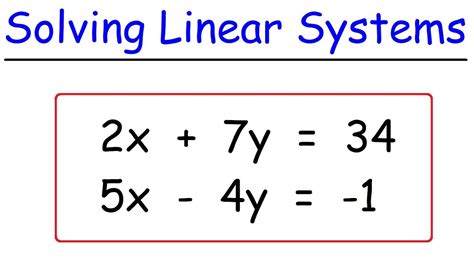 How To Solve Linear Systems Using Substitution By Avoiding Fractions ...