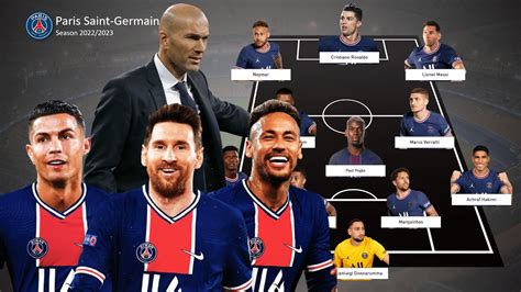 PARIS SAINT GERMAIN POTENTIAL LINE-UP 2022/2023 UNDER ZIDANE | ft ...