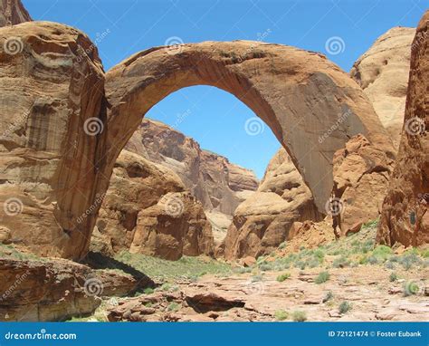 Rainbow Bridge in the Rainbow Bridge National Monument. Stock Photo ...