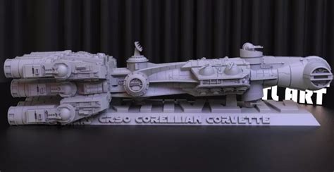 CR90 Corellian Corvette 3D Printing Model - Threeding