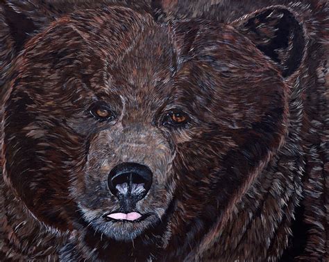 Grizzly Bear Drawing Standing at PaintingValley.com | Explore ...