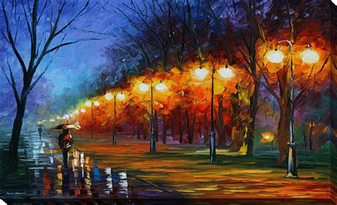 PicturePerfectInternational "Fall,Rain, Alley" by Leonid Afremov ...