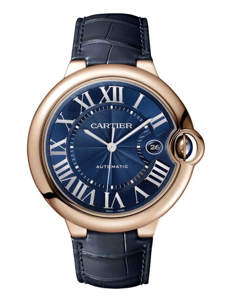 Cartier Ballon Bleu 42mm Blue GuillochÃ© Rose Gold Men’s Watch buy by bargain prices in ...