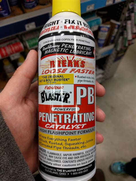 The design of the can of "PB Blaster" : CrappyDesign