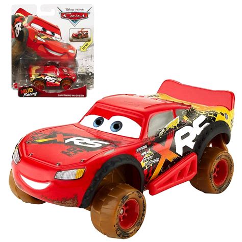 Lightning McQueen Mud Racing Disney Cars Diecast 1:55 Scale with ...