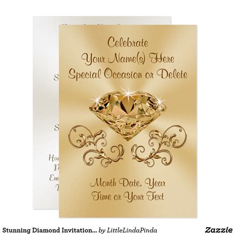 Stunning Diamond Invitations PERSONALIZED | Zazzle | Diamond ...