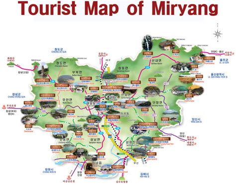 Miryang City Tourist Map - miryang • mappery