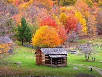 fall log cabin | Autumn ~ Fall ~ Thanksgiving | Pinterest