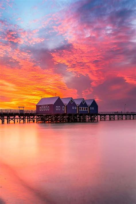 sunset from Busselton jetty in Australia's South West by Brian Kinson | Western australia road ...