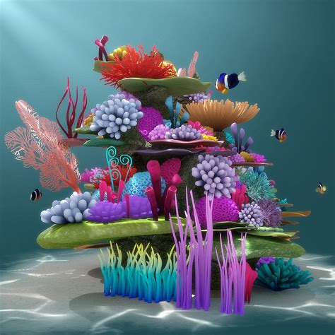 Underwater Plants 3d Model Free Download