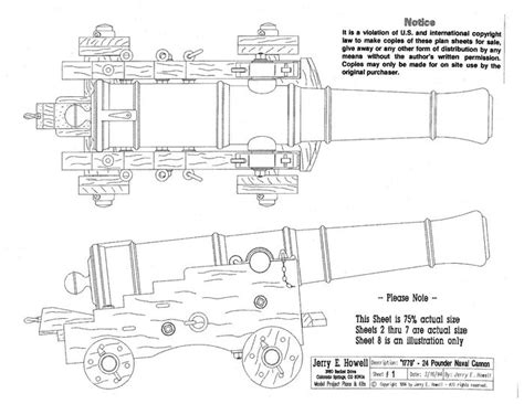 Ship Cannon Drawing