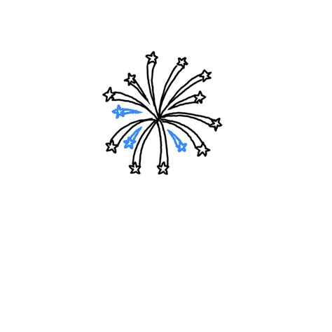 How to Draw Fireworks - Step by Step Easy Drawing Guides - Drawing Howtos