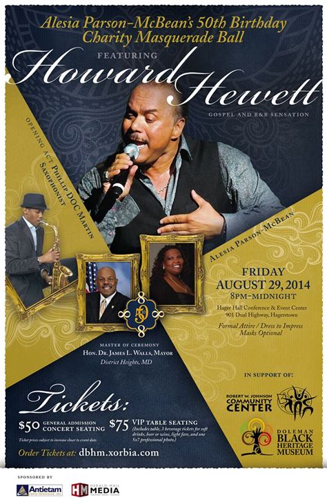 Pin by Alesia Parson on Howard Hewett Live in Hagerstown, MD for One Night Only!!! | Master of ...