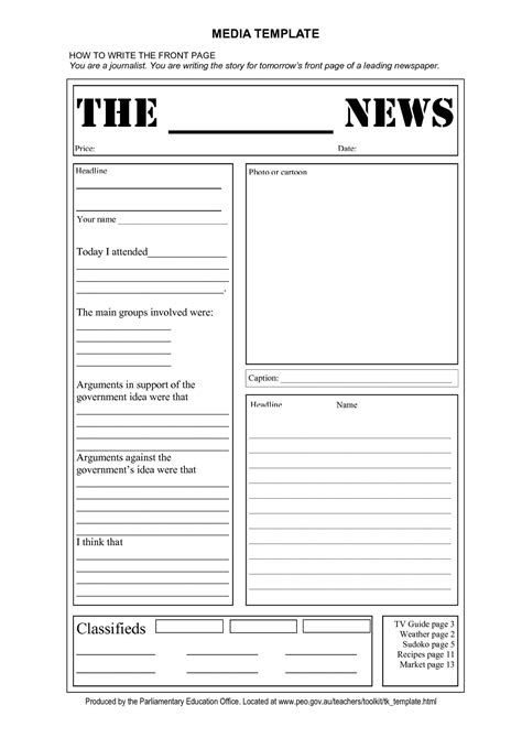 Newspaper Article Example For Kids | How To Write A Newspaper Article For Kids Templates