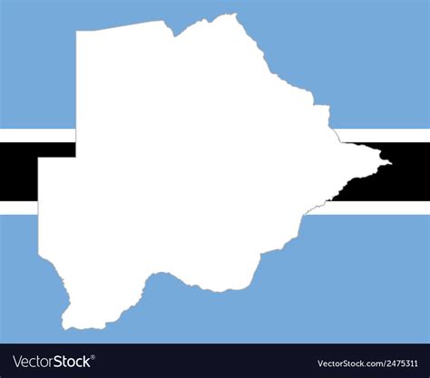 Map and flag of botswana Royalty Free Vector Image