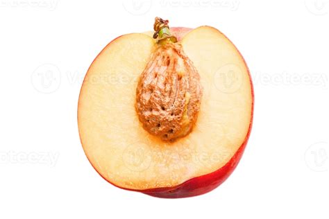 Half peach fruit isolated on a transparent background 21398120 PNG