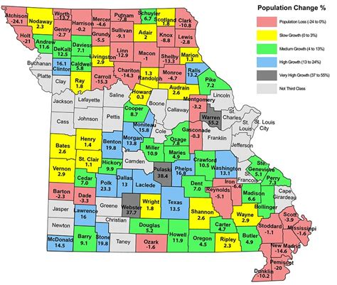 Population Density Map Of Missouri