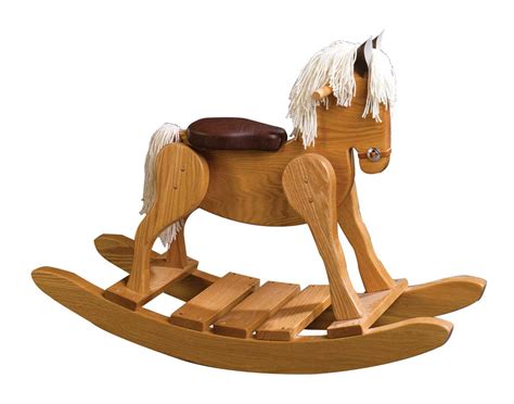 Wooden Rocking Horse with Padded Seat