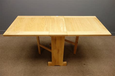 Light oak drop leaf dining table, 65cm x 153cm, H76cm - 3 months old - Antiques & Interiors