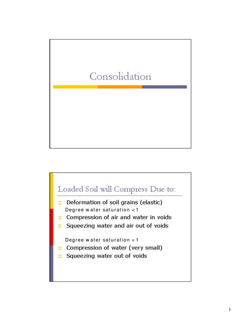 Consolidation: Loaded Soil Will Compress Due To | PDF | Continuum Mechanics | Materials