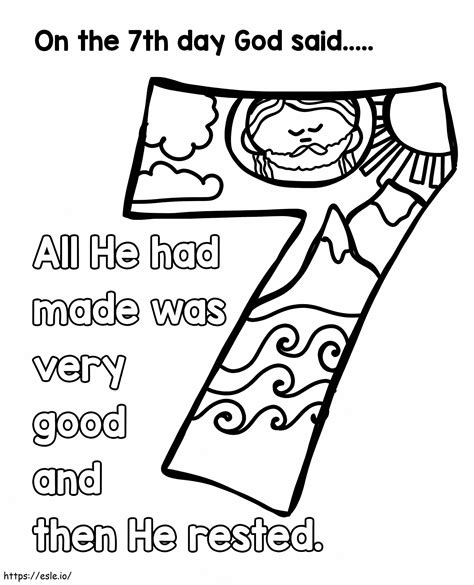 Th Day Of Creation coloring page