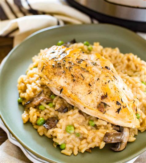 Instant Pot Chicken Risotto - Basil And Bubbly