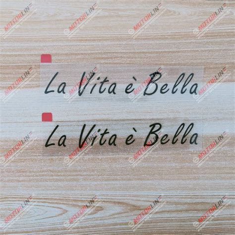 3S MOTORLINE 2X Black 6 La vita è Bella Life is Beautiful Decal Sticker ...