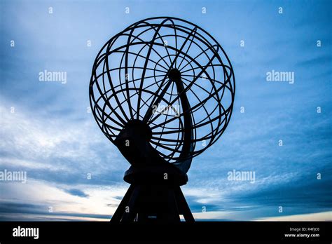 North Cape (Nordkapp) globe monument Stock Photo - Alamy