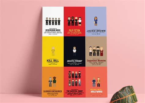 The Quentin Tarantino Collection Tarantino Minimal Poster - Etsy UK