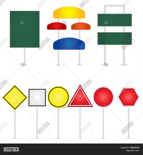 Road-signs-vector- Vector & Photo (Free Trial) | Bigstock