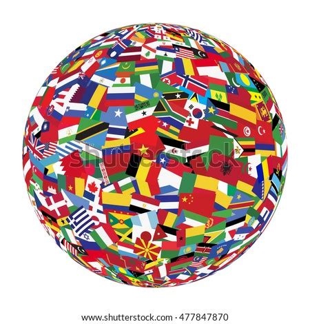 World Globe Flags On Stock Vector 22950253 - Shutterstock