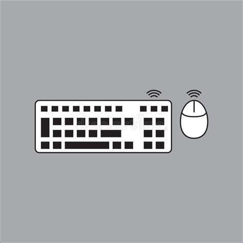 Wireless Keyboard and Mouse. Vector Illustration Decorative Design Stock Vector - Illustration ...