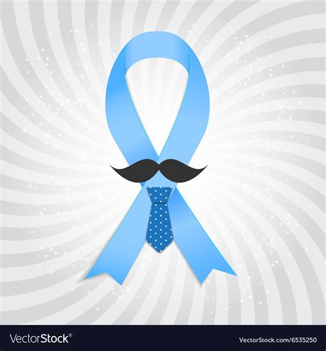 Prostate cancer awareness blue ribbon Royalty Free Vector