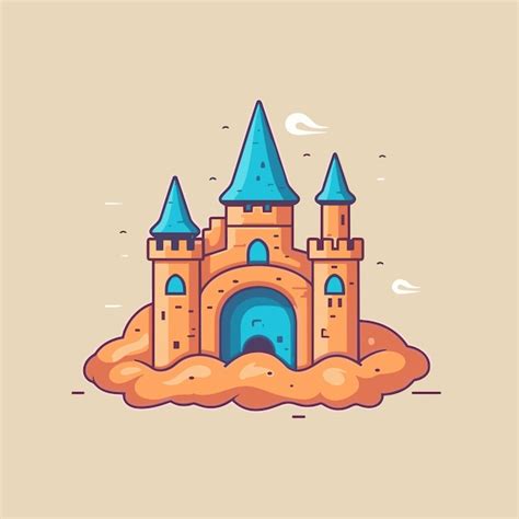 Premium Vector | Medieval fairytale castle cartoon illustration design