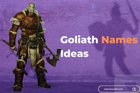 350+ Goliath Names: The Ultimate List of Random Fantasy Names