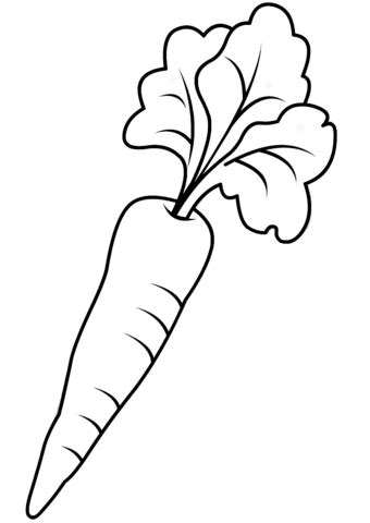 Carrot coloring page | Free Printable Coloring Pages