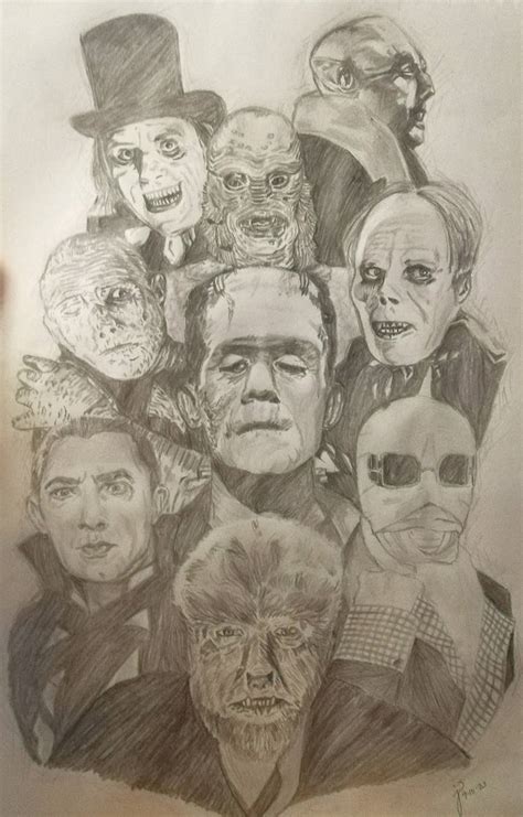 Hollywood Classic Monsters by Jinnybaby on DeviantArt