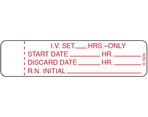 IV-3 Information Labels for IV Tubing Changes